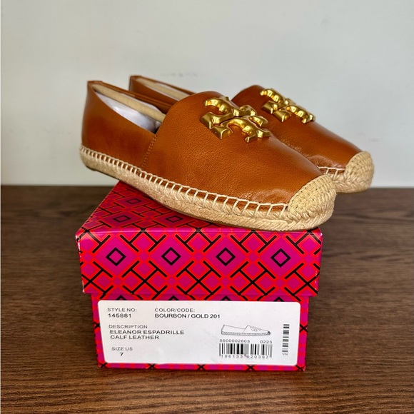 Tory Burch Shoes - New Tory Burch Eleanor Espadrilles in Bourbon Size 7